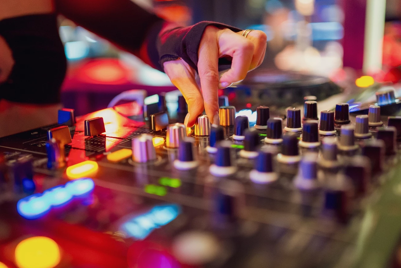 Someone Using A Mixing Set