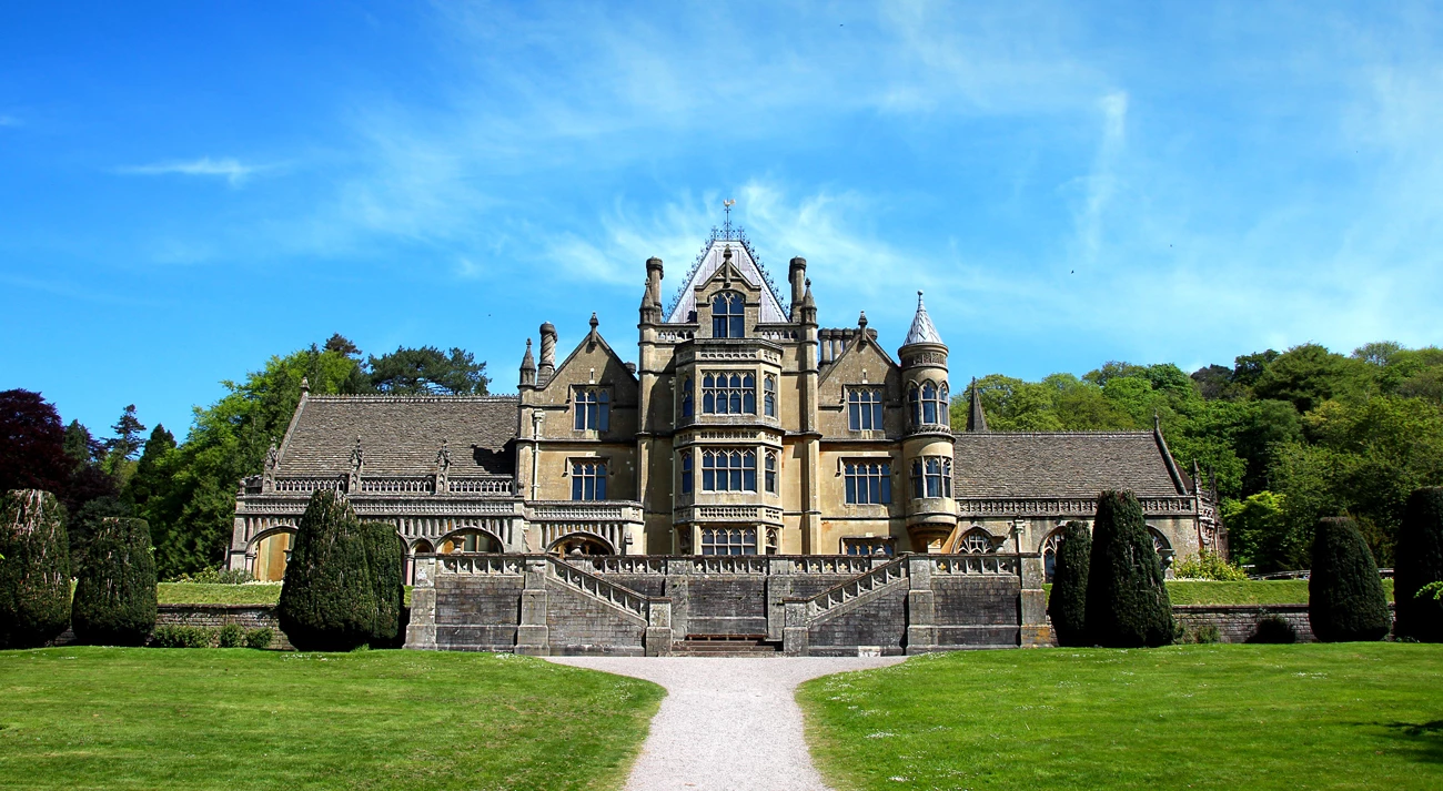 A large English manor house on an estate